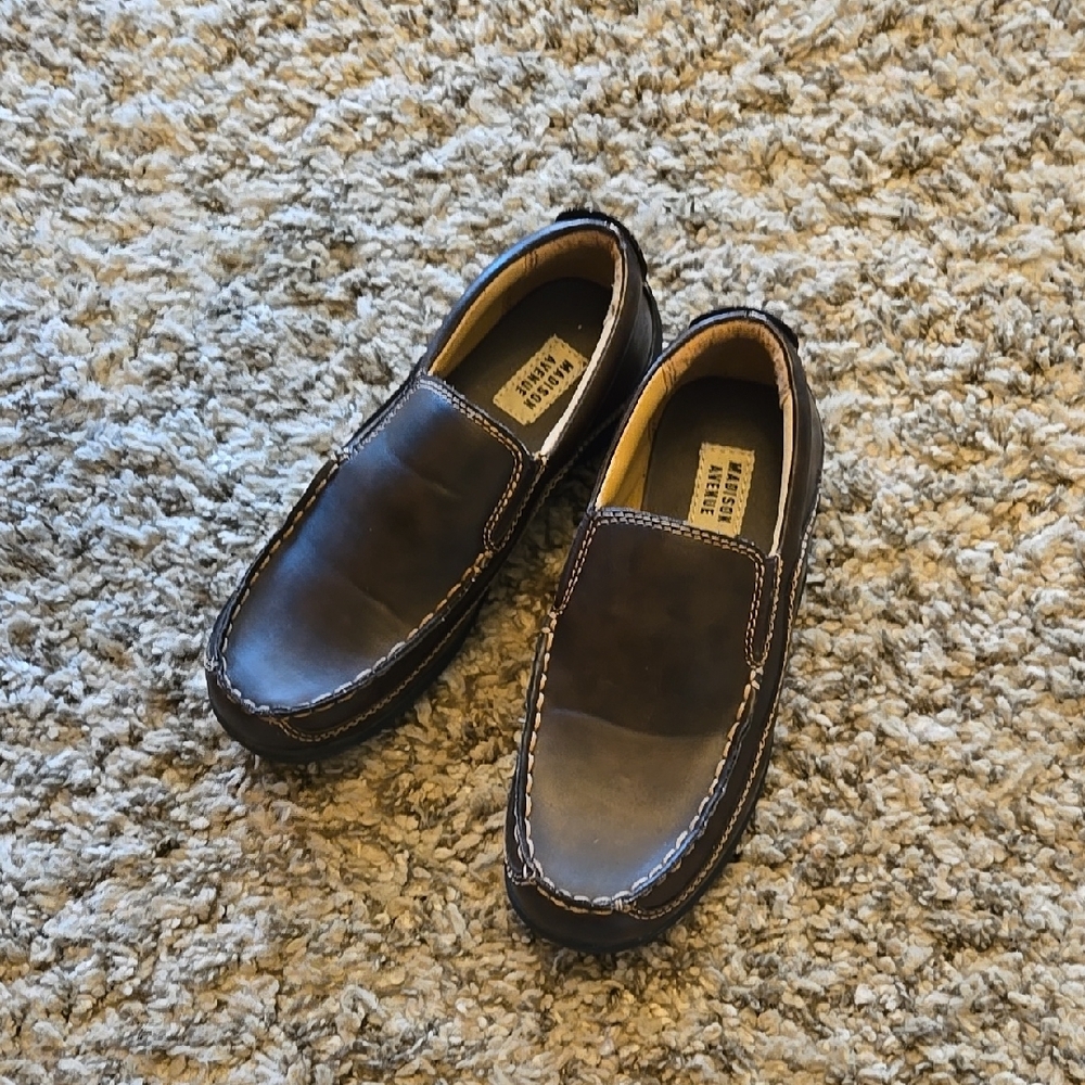 Boy's Brown Leather Loafers